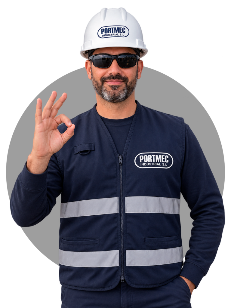 trabajador industrial haciendo señal de ok